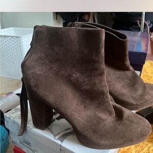 Brown Suede Ankle Boots